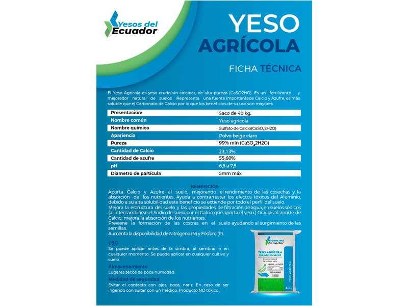 Ficha Técnica Yeso Agrícola